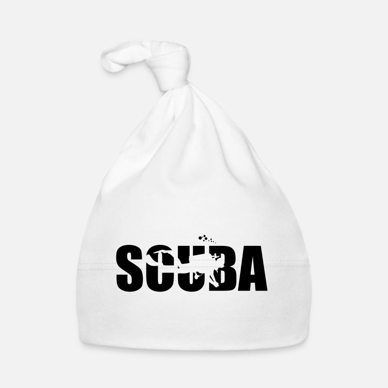 Conception de plongée pour les amateurs de plongée - Bonnet bio Bébé - blanc
