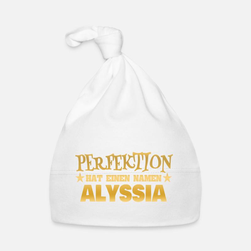 Alyssia as a woman's name Organic Baby Cap