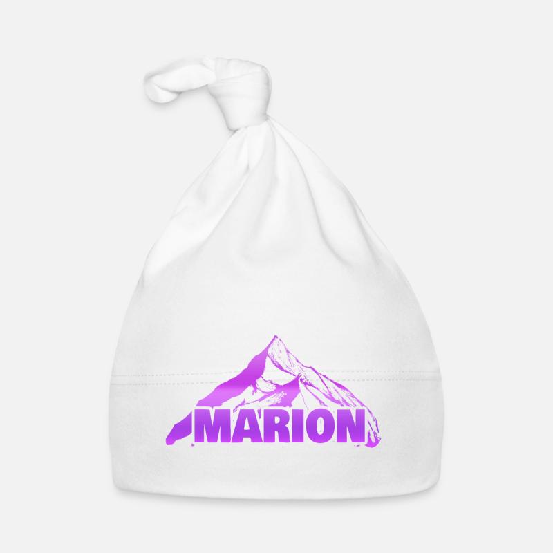 Marion comme une montagne - Bonnet bio Bébé - blanc