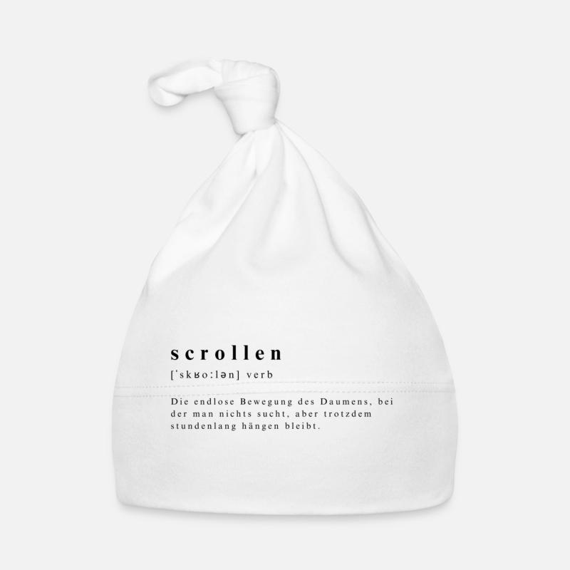 Scrollen – Die Kunst der Daumen-Akrobatik Baby Bio-Mütze