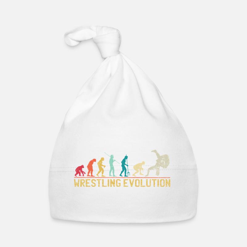 Wrestling Evolution Artwork Organic Baby Cap