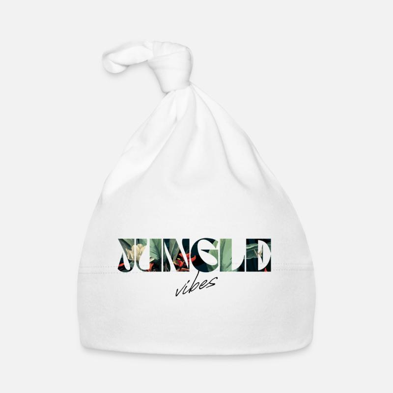 Jungle Vibes Botanical Lettering Organic Baby Cap