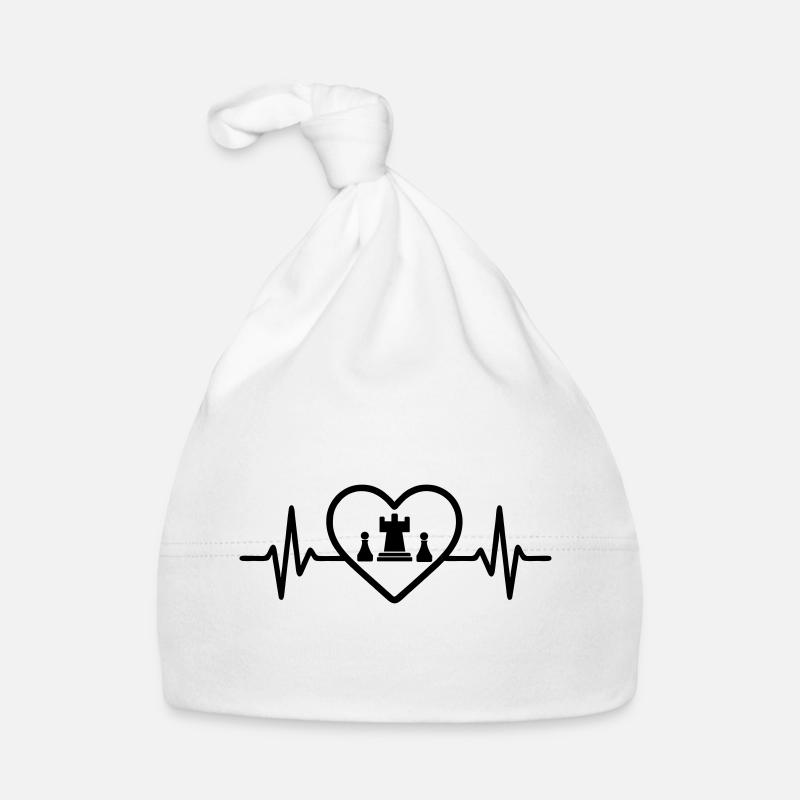 Chess Game Heart Strategy Organic Baby Cap