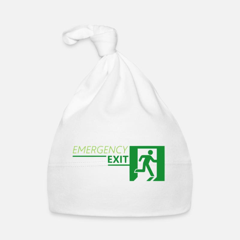 Emergency EXIT Classic Green Organic Baby Cap