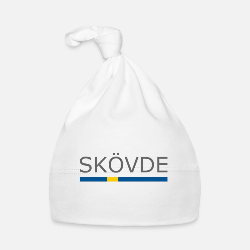 Drapeau de la Suède - Skövde - Sverige - Schweden Bonnet bio Bébé