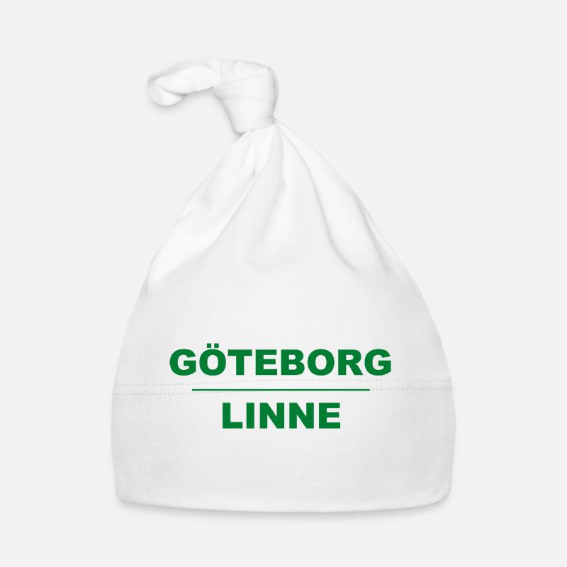 Göteborg Linen – Design vert-noir Bonnet bio Bébé