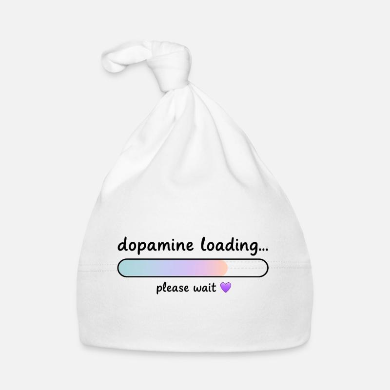 Gradient de charge de dopamine - Bonnet bio Bébé - blanc