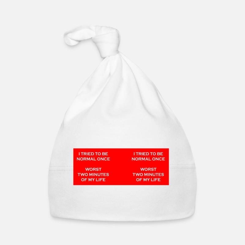 Essai d’être normal une fois - Bonnet bio Bébé - blanc