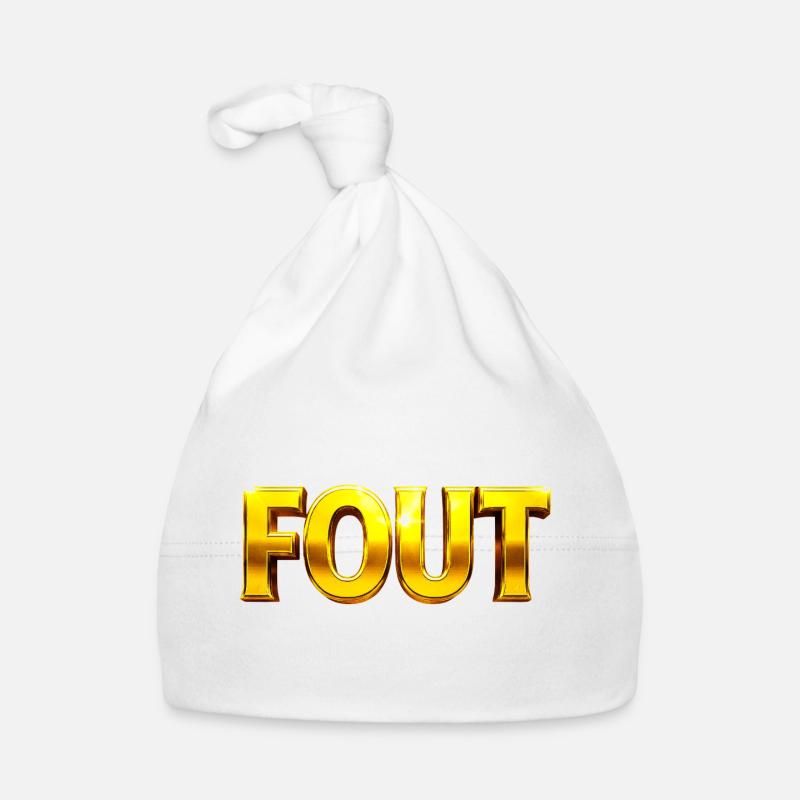 Golden Error Typography Organic Baby Cap