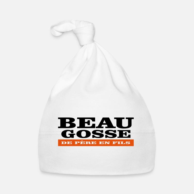 Beau Gosse DE Père En FILS - Bonnet bio Bébé - blanc
