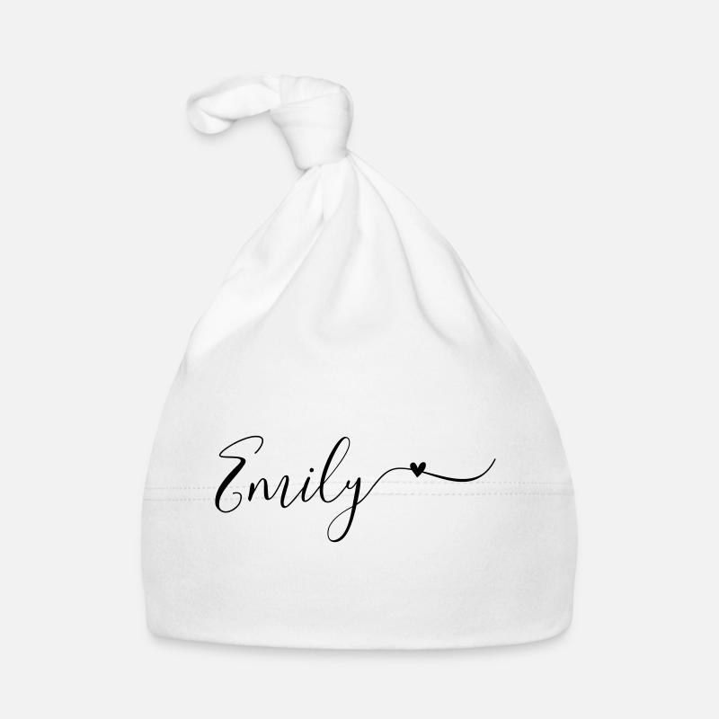 Emily Name Vorname Dekorativ Baby Bio-Mütze