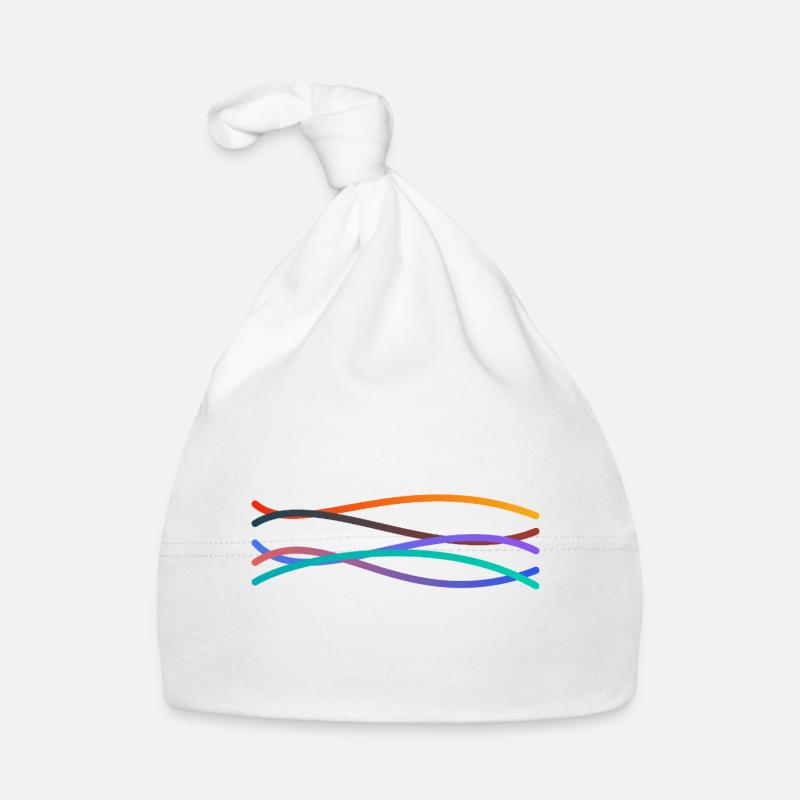 Colorful waves Organic Baby Cap
