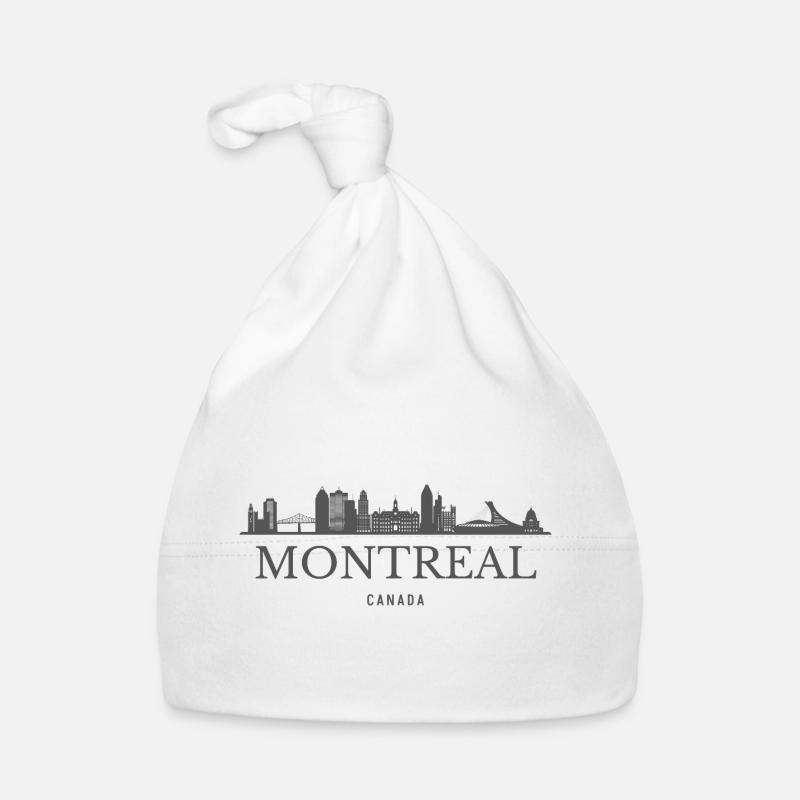 Silhouette de Montréal Canada et de Montréal Bonnet bio Bébé
