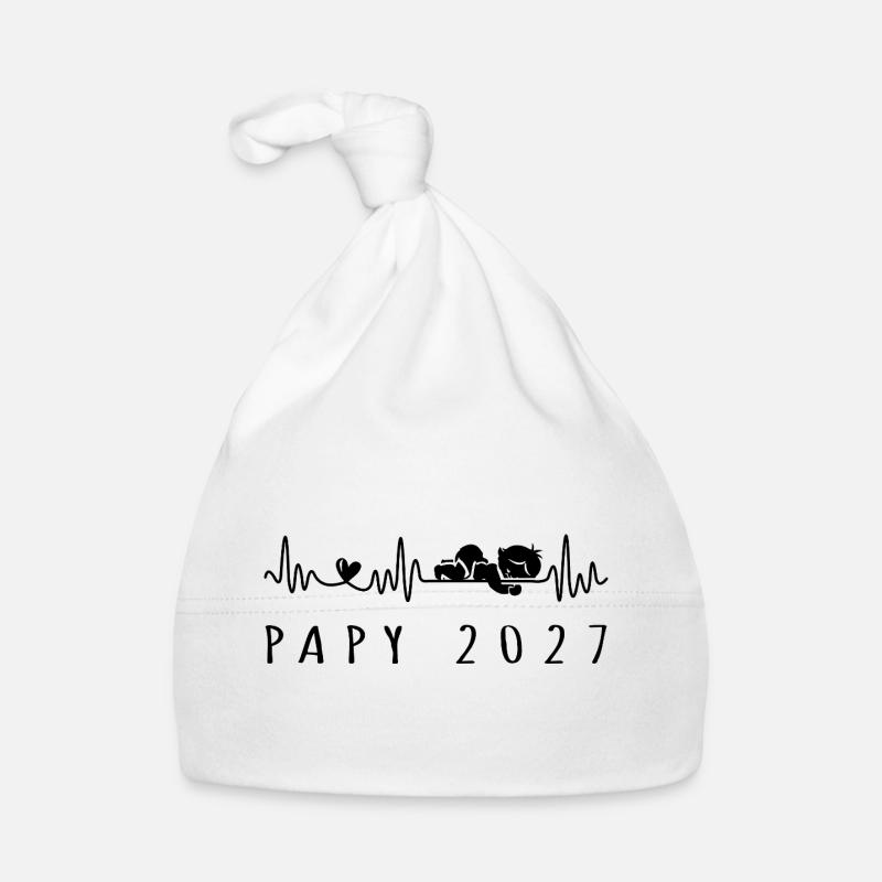 Futur Papy 2027 Battement de Cœur Bonnet bio Bébé