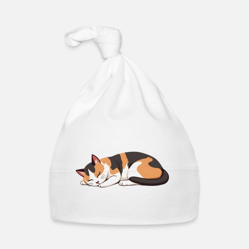 chat endormi Bonnet bio Bébé