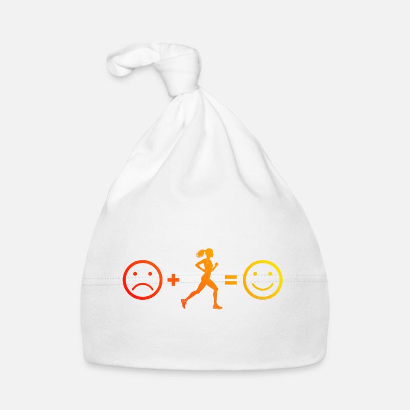 Idée cadeau pour la course de marathon pour le coureur - Bonnet bio Bébé - blanc