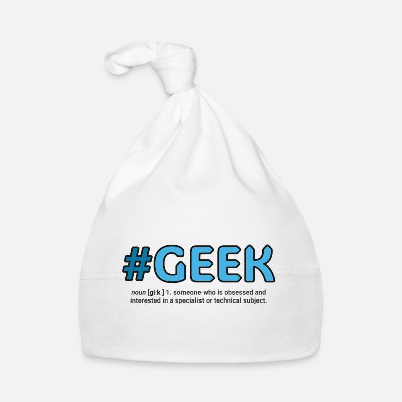 Blauer Hashtag Geek Crest Baby Bio-Mütze