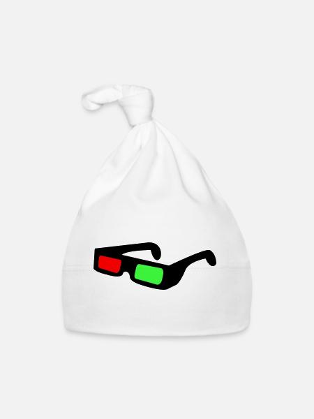 Blocs néon dans le contraste nocturne - Bonnet bio Bébé - blanc - Devant