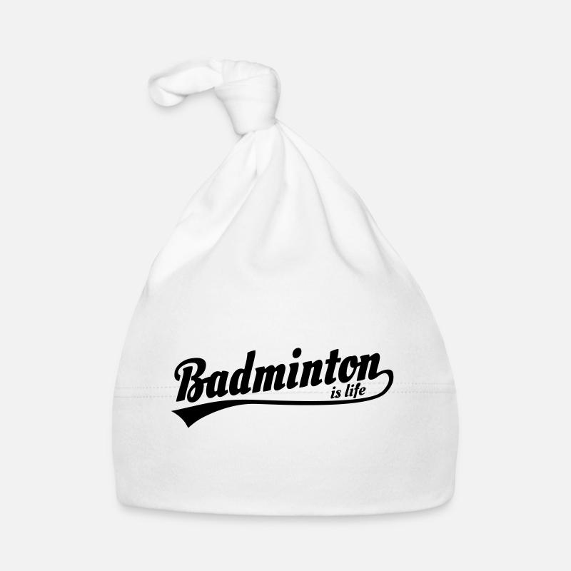 badminton is life retro Organic Baby Cap