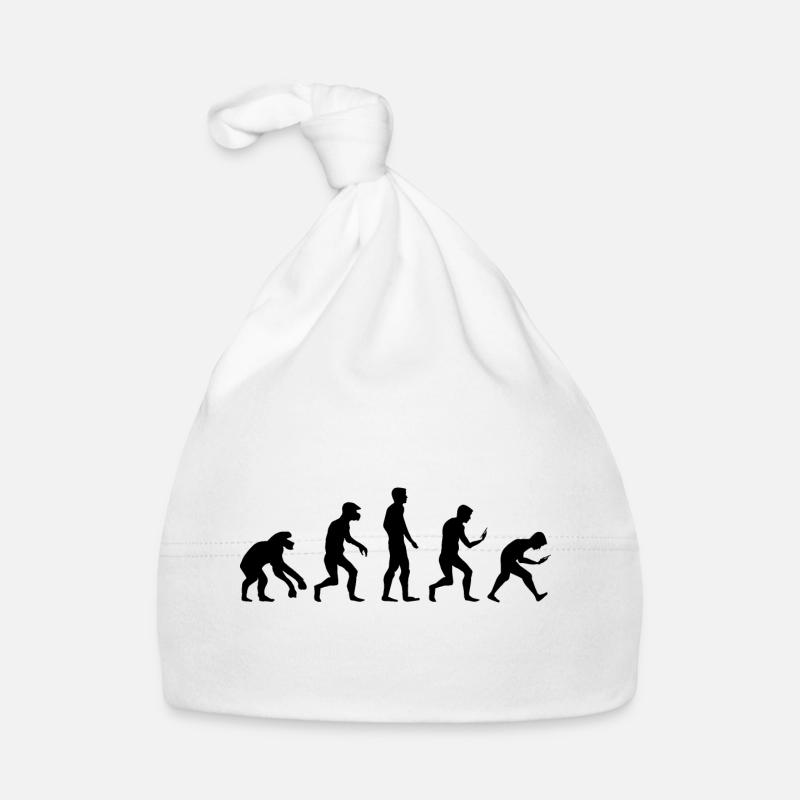 lustige Evolution smartphone handy Sucht Symbol Baby Bio-Mütze