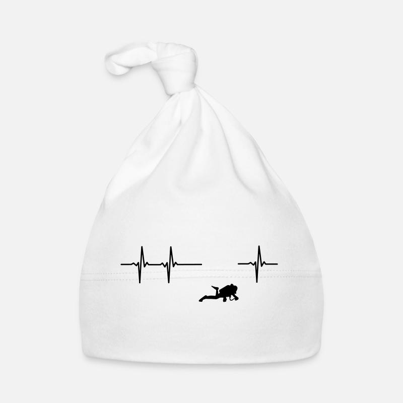 Divers ECG - Organic Baby Cap - white
