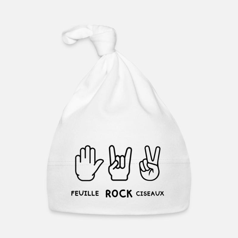 feuille rock ciseaux Bonnet bio Bébé