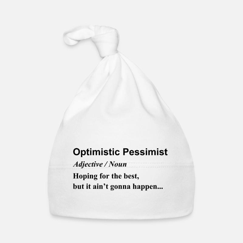 Optimiste pessimiste Graphique Bonnet bio Bébé