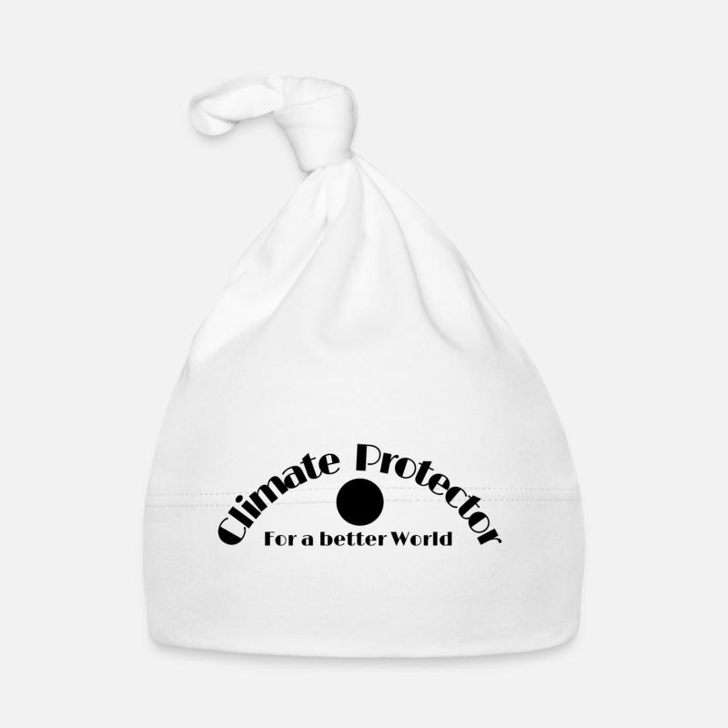 Klimaschutz Statement Climate Protector - Baby Bio-Mütze - Weiß