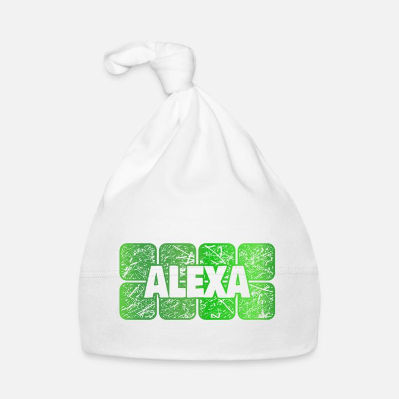 First name Alexa Organic Baby Cap