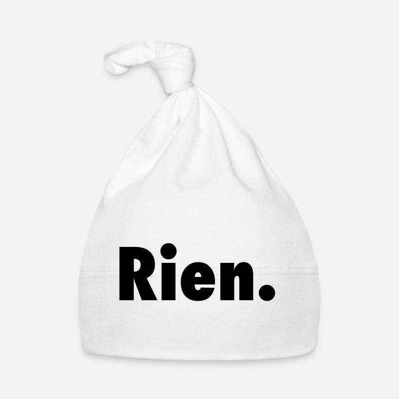 Rien. ou presque rien slogan satirique anti slogan Bonnet bio Bébé