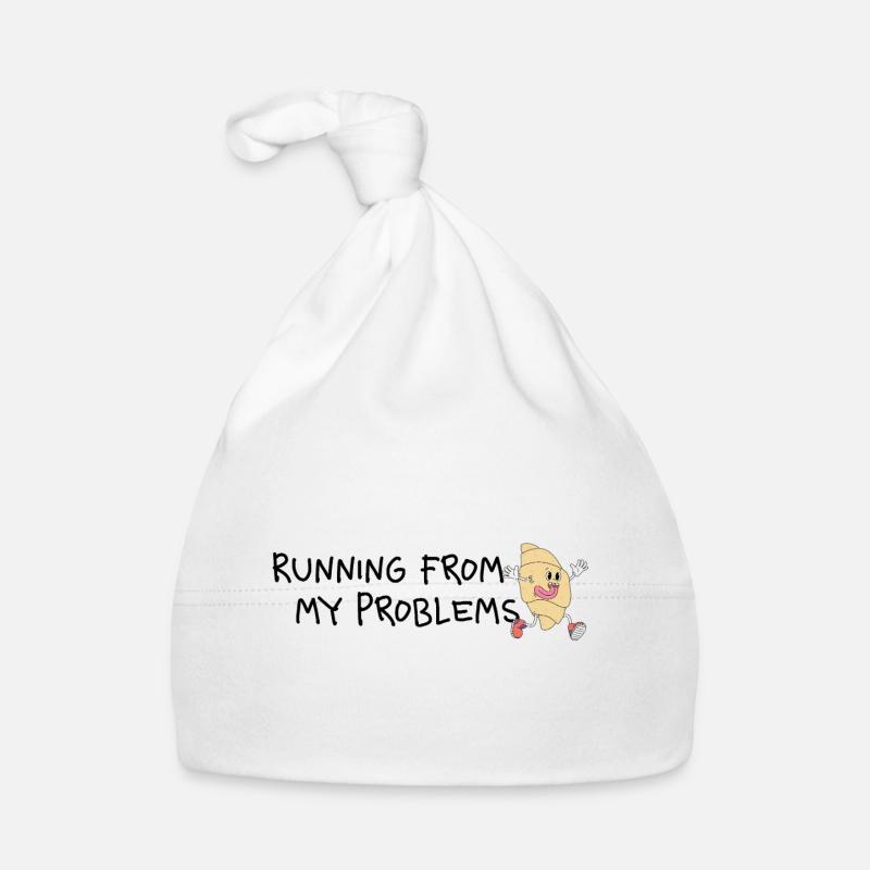 Fuir mes problèmes – Humour comique rétro Bonnet bio Bébé