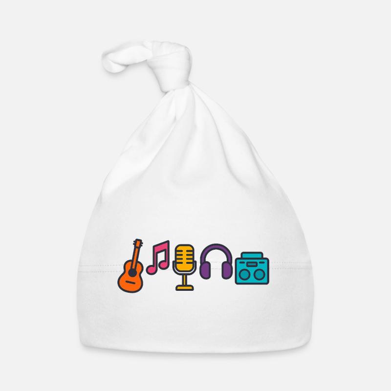 Music Passion Sound Waves Design Gift Organic Baby Cap