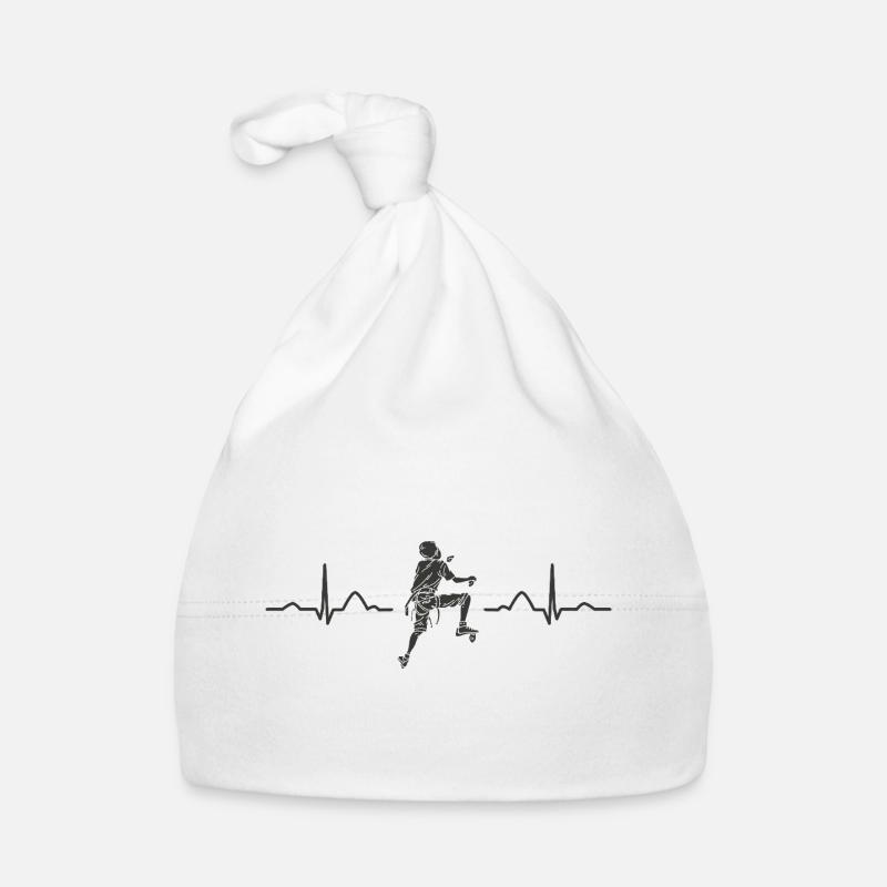 Boulderer Herzschlag Boulder Bouldern Baby Bio-Mütze