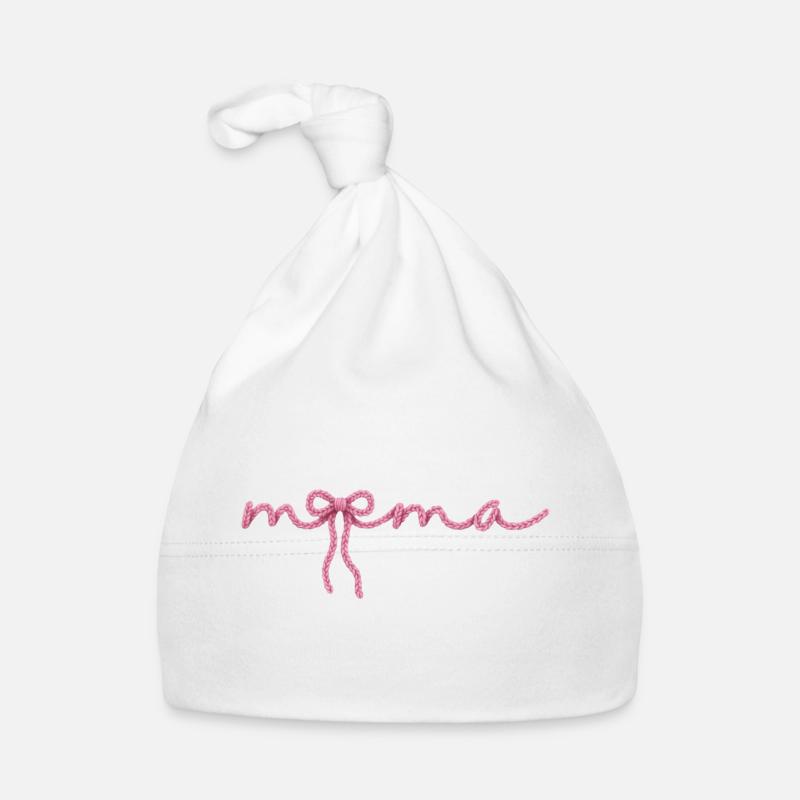Mama Schleife rosa Baby Bio-Mütze