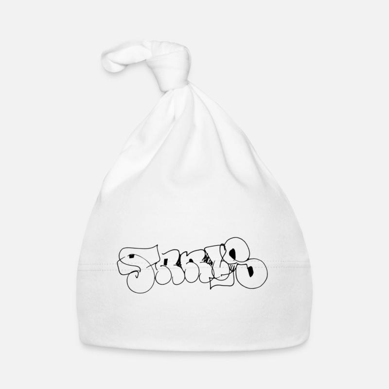 Sweat à capuche graffiti de Paris dans le style des lettres à bulles Bonnet bio Bébé