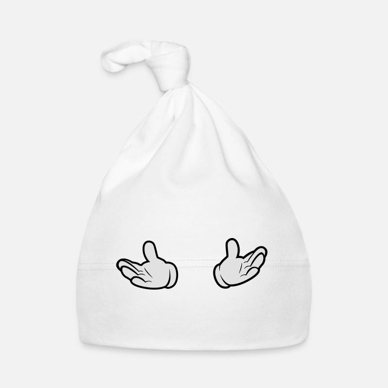 Comic Hände - offen Baby Bio-Mütze