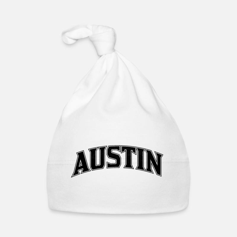 AUSTIN Arc Lettering Print Organic Baby Cap