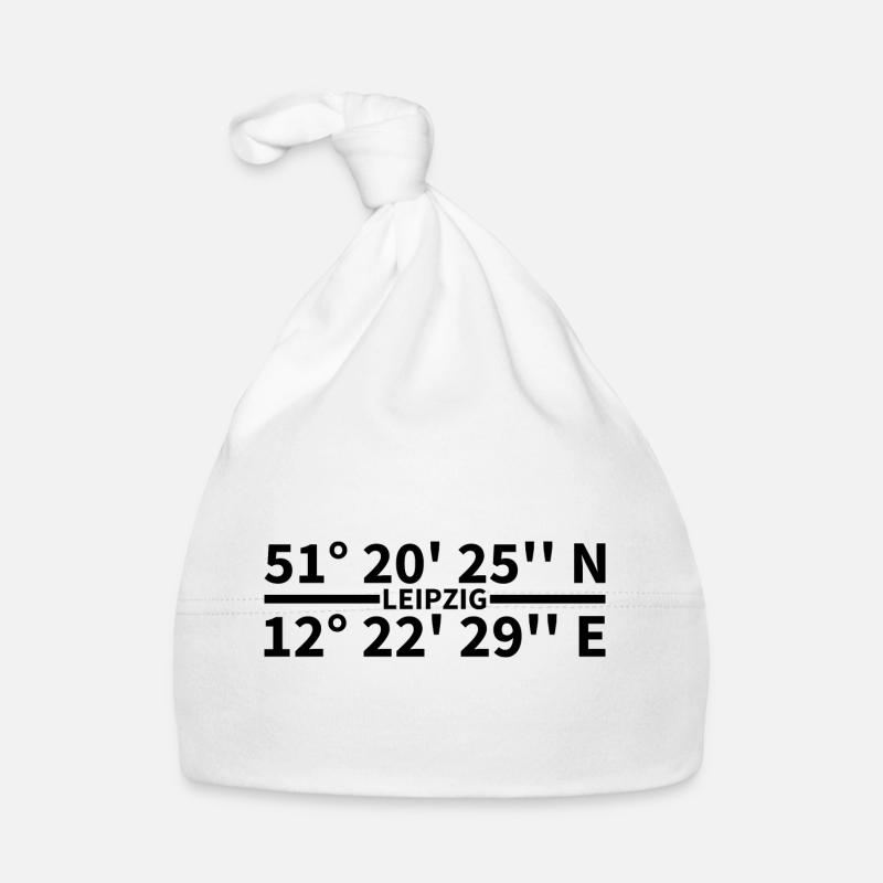 Leipzig coordinates Organic Baby Cap
