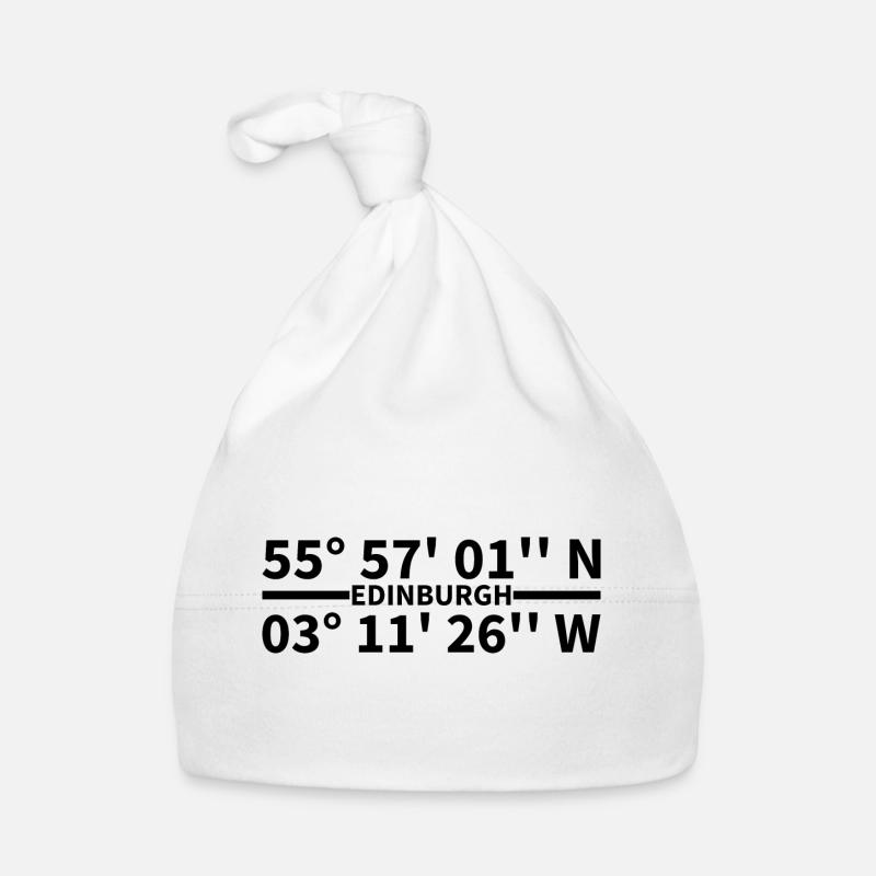 Edinburgh coordinates Organic Baby Cap