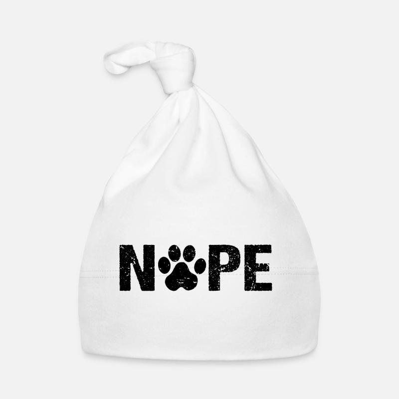 Nope Hund Hundepfote Baby Bio-Mütze