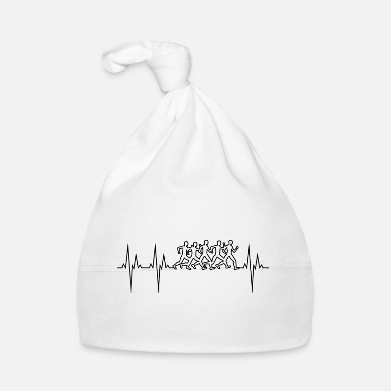 Marathon electrocardiogram ECG Marathon Organic Baby Cap