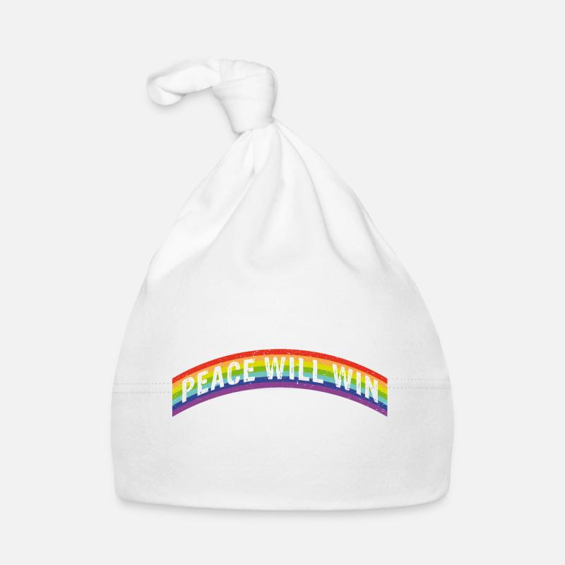 Rainbow Regenbogen Peace will win Baby Bio-Mütze