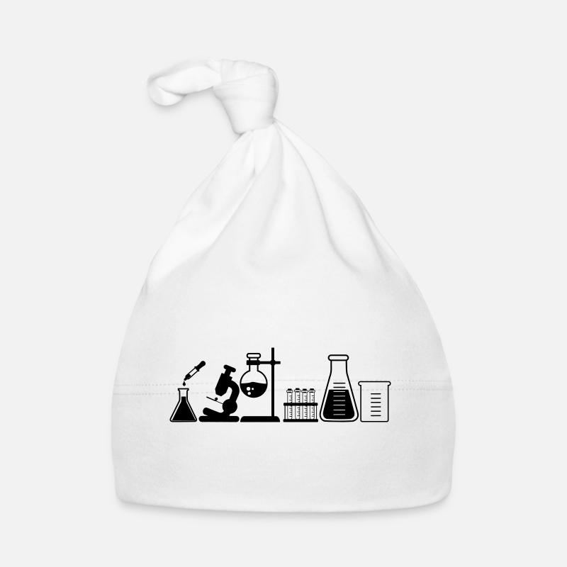 Laboratory with jars, microscope and tubes Organic Baby Cap