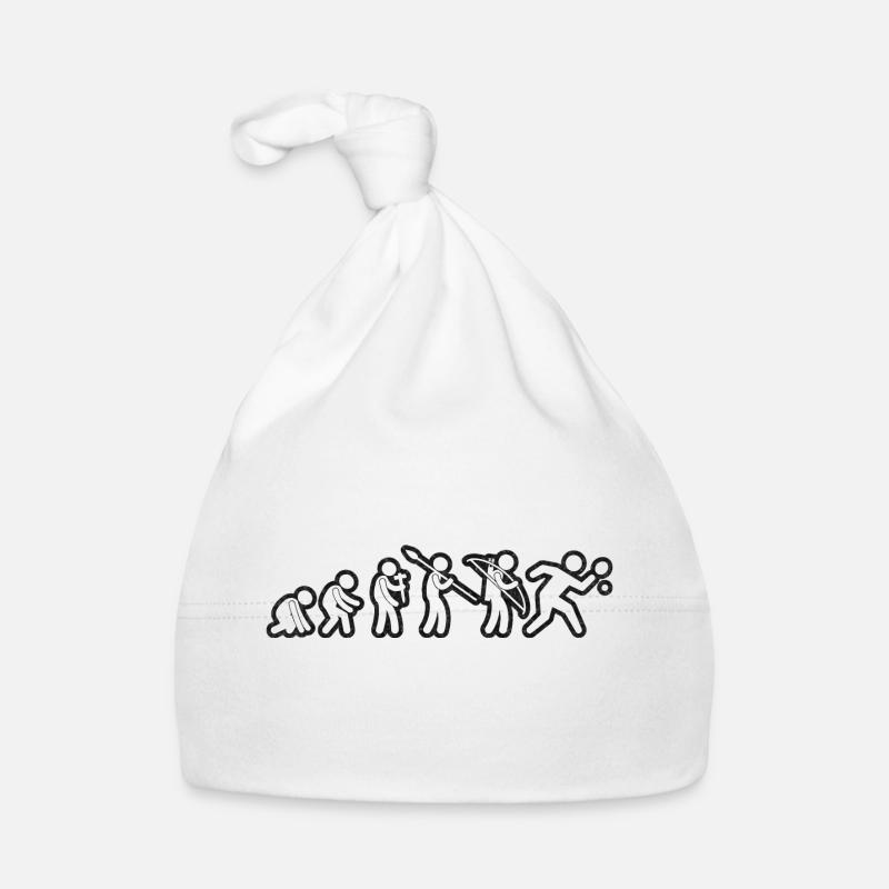 Evolution Tennis de Table Blanc Grunge Bonnet bio Bébé