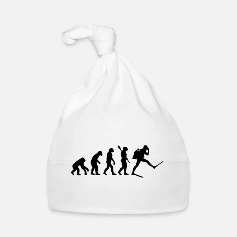 Scuba Diver Lustige menschliche Evolution Baby Bio-Mütze
