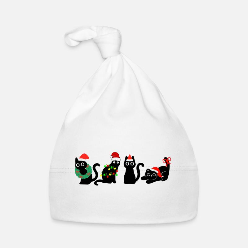 Chat à Noël Bonnet bio Bébé