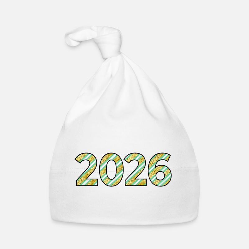 Year 2026 Numbers Pattern Organic Baby Cap