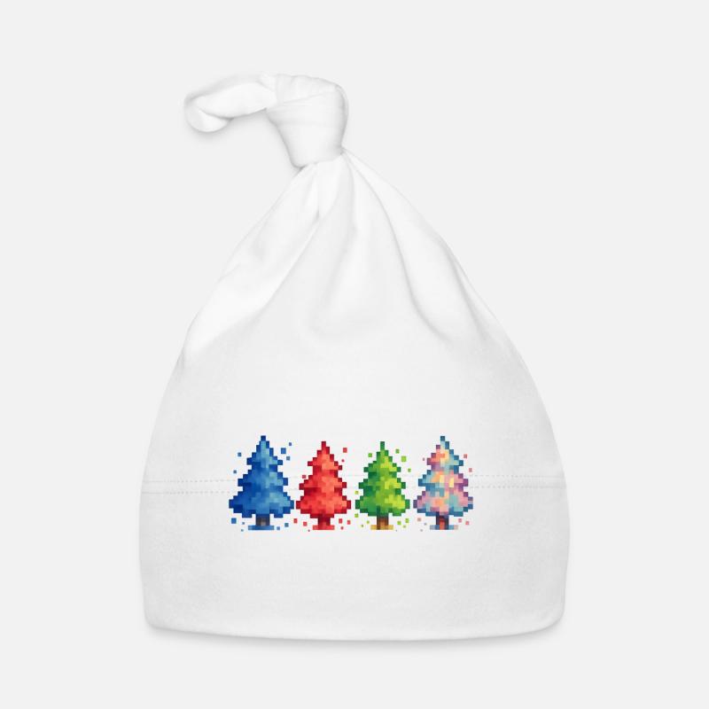 Pixel Christmas Trees Gaming Bonnet bio Bébé