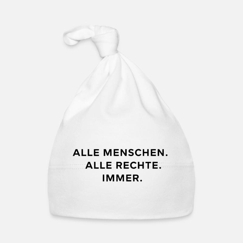 All People All Rights Always Statement Organic Baby Cap