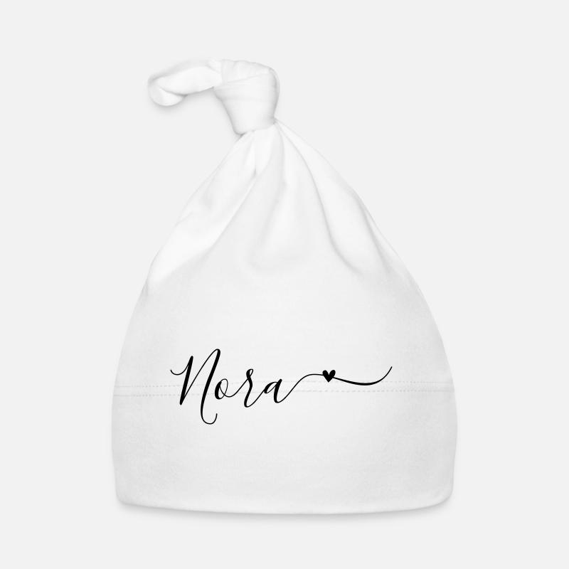 Nora Name First Name Decorative Organic Baby Cap